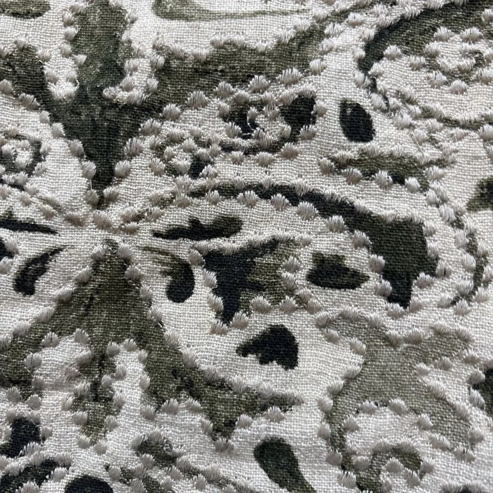 NWOT Pottery Barn Reilley Pillow Cover Linen Sage Green Cream 22” Embroidered